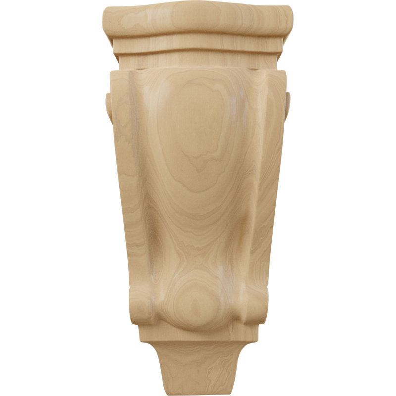 Petit corbeau en bois de pilastre traditionnel l 4 3/4 po x P 1 3/4 po x H 10 po (paquet de 6), Cerisier