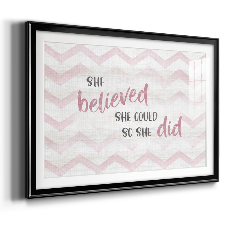 " Believed She Could ", Black, 30" H x 44" W x 1.5" D