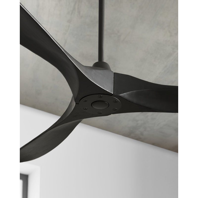 Maverick Downrod Ceiling Fan, Matte Black, 70 inches