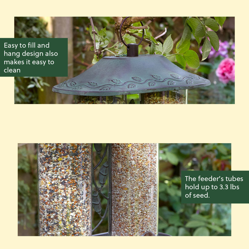 Jonanthan Metal Hanging Tray Bird Feeder