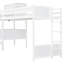 Lit superposé en L Cony avec bureau intégré, tiroirs, ports USB et prise de courant-126026076