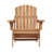 Oversize Wooden Outdoor Folding Adirondack Chair With Pre-Assembled Backrest & Seatboard