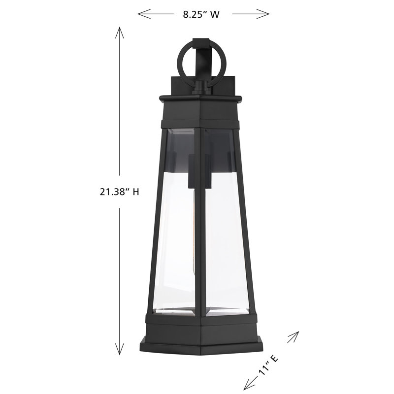 Lanterne murale d'extérieur 1 lumière Oaklawn, H 21,38 po x l 8,25 po x P 8,25 po