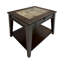 Table de bout en cerisier avec tiroir et rangement fonctionnel