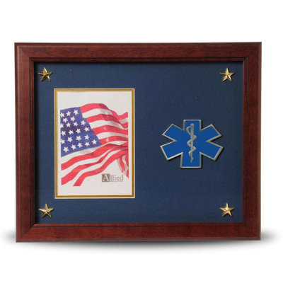 Sarina Brown Wood Beveled Picture Frame with Mat