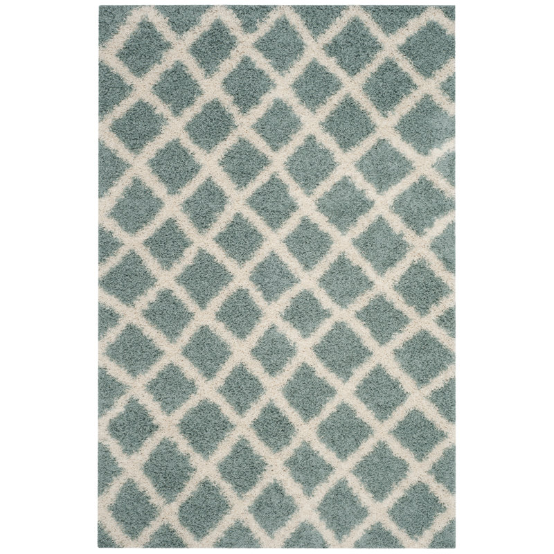 Arsheq Sgd-Dallas Shag Performance Geometric Rug, Rectangle 3' x 5'