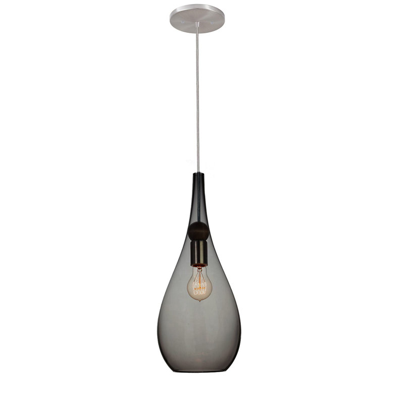Earth 1 - Light Pendant, Seed, Brushed Nickel, 13" H x 6" W x 6" D