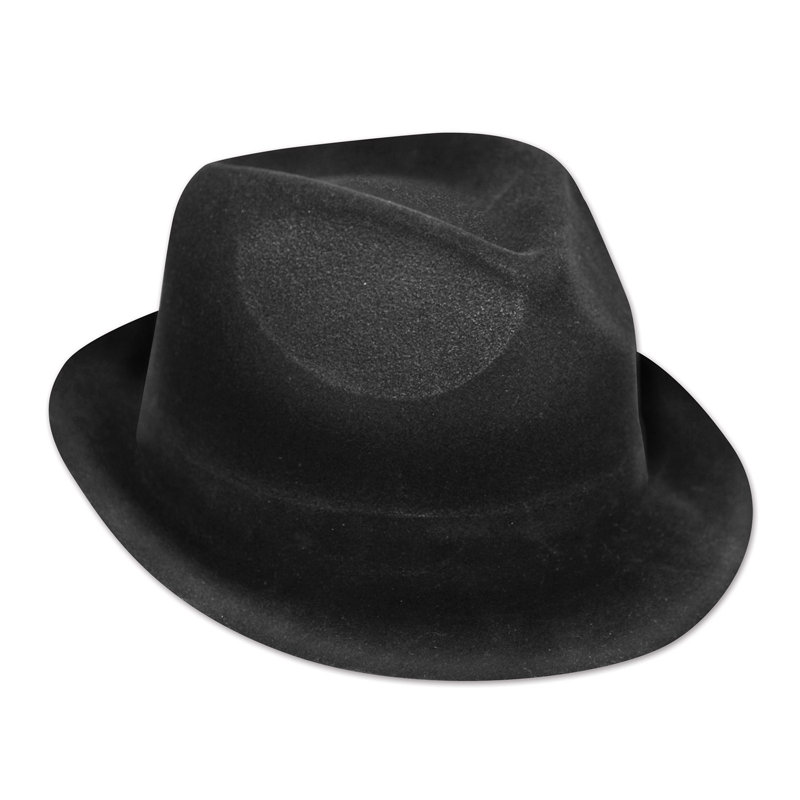 Chapeau de président en velours, Noir, noir, noir, noir