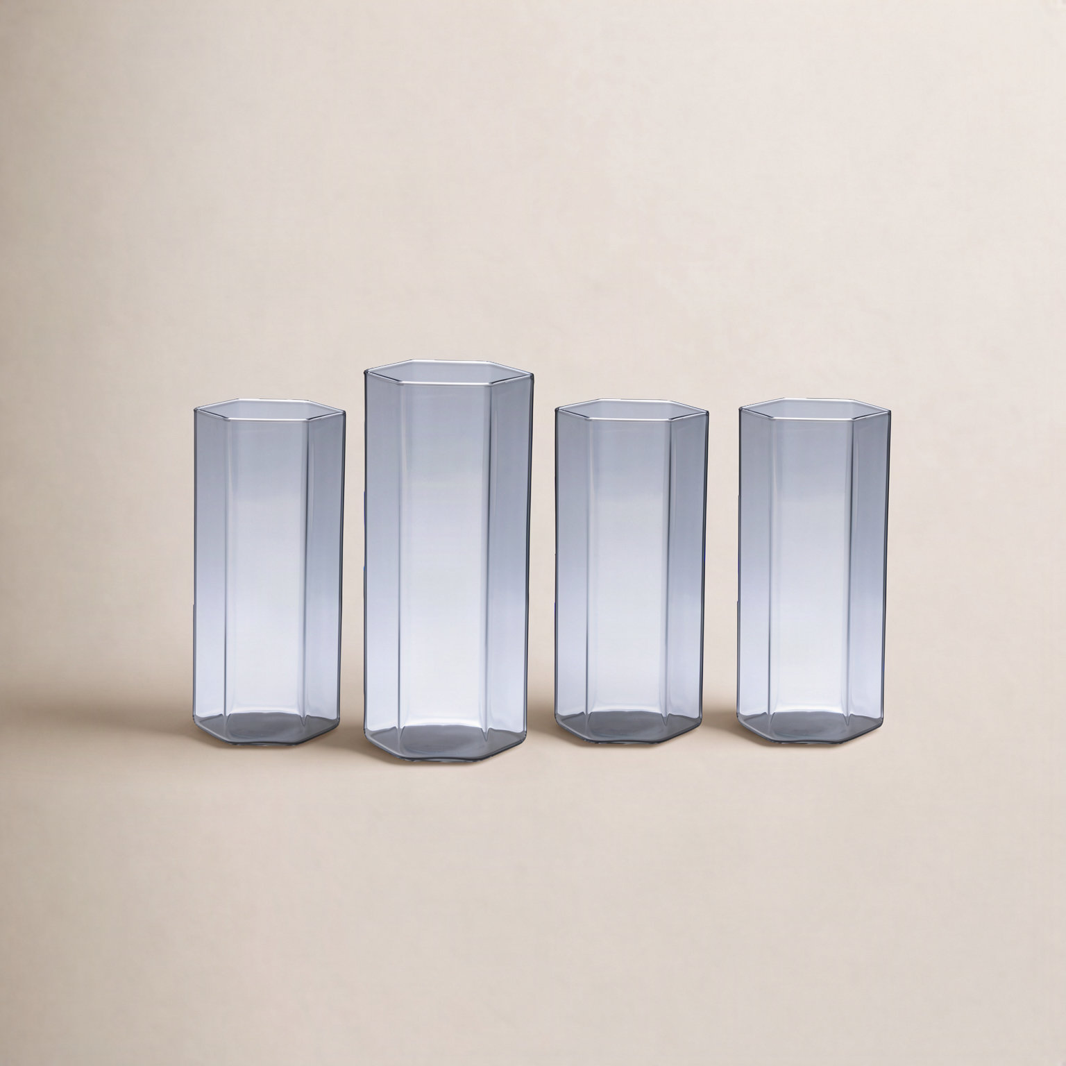 Helix Crystal Highball Glass, Gray