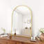Lilaram Arched Metal Framed Wall Mirror Bathroom Mirror-965541302-965541300