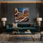 «Music Trombone», art mural sur toile noire-633061769