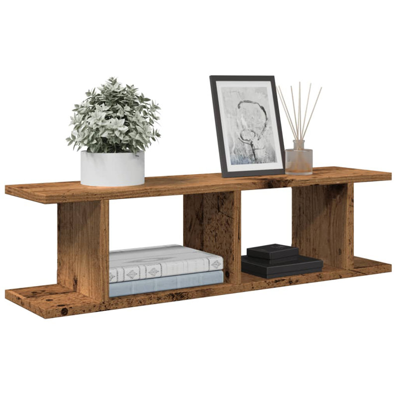 Averyonna 2 Piece, 20cm H x 105cm W x 18cm D, Old Wood