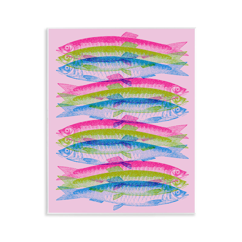 "Rainbow Layered Fish", art mural par Daphne Polselli