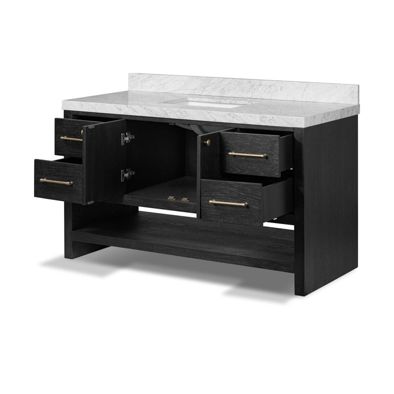 Meuble-lavabo simple 55 po Anurima, Noir
