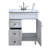 30" Free-standing Single Bathroom Vanity Set with Ceramic Sink - Modern White Cabinet with 2 Soft-Close Drawers
