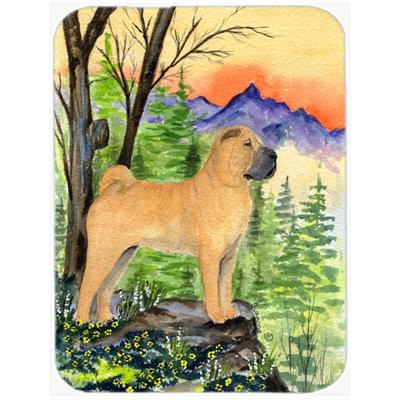 East Urban Home Shar Pei Glass Cutting Board