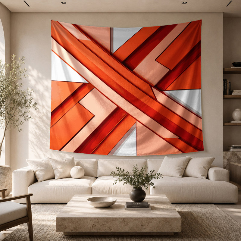 Tapisserie murale géométrique, 26 po x 36 po