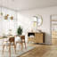 Buffet avec rangement en noyer