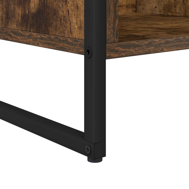 108cm H x 68cm W Steel Book Cabinet Bookcase, Smoke Oak