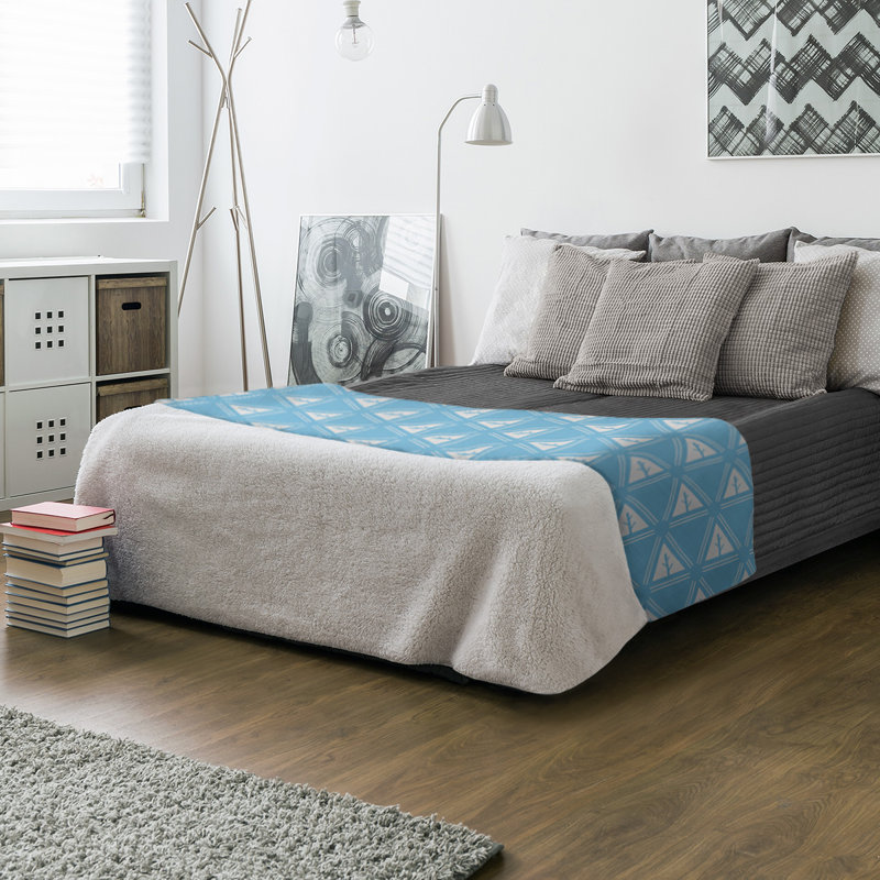 Couverture polaire minimal trees, l 60 po x L 80 po, Sarcelle clair