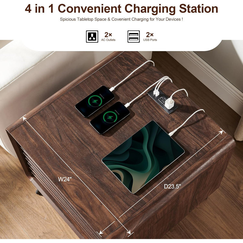 Table de chevet Mid Century Modern