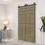 Portes de grange doubles en panneaux de fibres à densité moyenne composites avec ensemble de quincaillerie d'installation-87327912-86925219