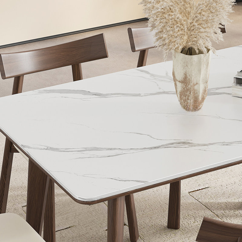 Rectangular modern simple solid wood table set, 29.52"H x 78.74"L x 35.43"W