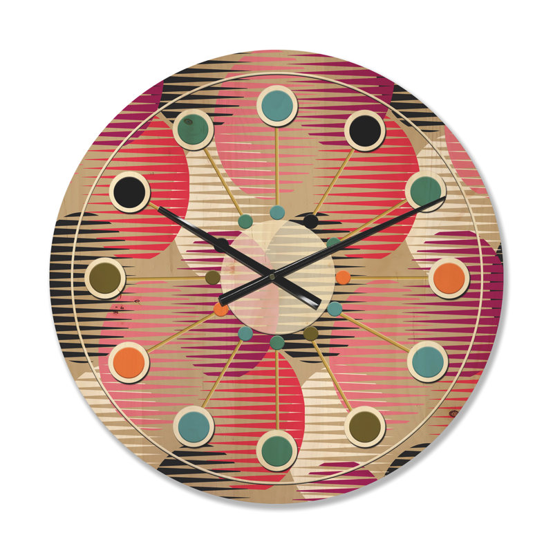 Horloge murale circulaire en bois, Moyenne