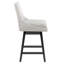 Lark Manor ™, tabourets de bar 26 po à hauteur de comptoir pivotant à 360 ° avec dossier haut pour îlot de cuisine et de bar Lark Manor ™, ensemble de 1, tissu performance gris anthracite-1068308035