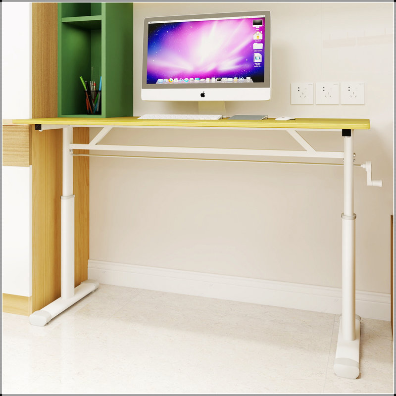 Bureau d'étude à hauteur réglable pour enfants et adultes, solution de bureau à domicile multifonctionnelle avec un design compact
