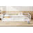 Twin Size Floor Bed,Montessori Floor Bed With Fence,Kids Montessori Bed Twin Size,Wood Montessori Floor Bed For Kids,White.-452973032-452973033