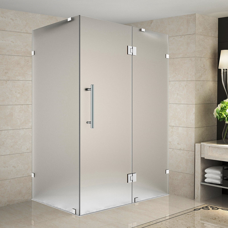 Avalux 40" x 72" Rectangle Hinged Shower Enclosure, Chrome