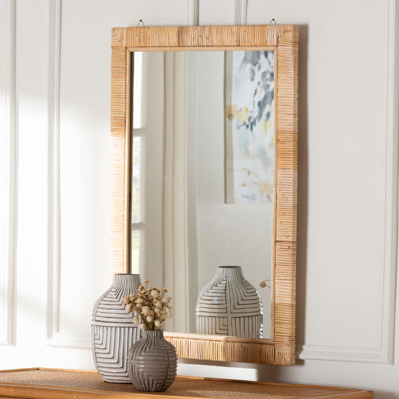 Miroir d'appoint mural Brid Bali & Pari Lankston, 32,30 po x 21,70 po, Rectangulaire