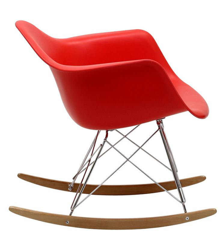 Chaise berçante Wilhoit, rouge