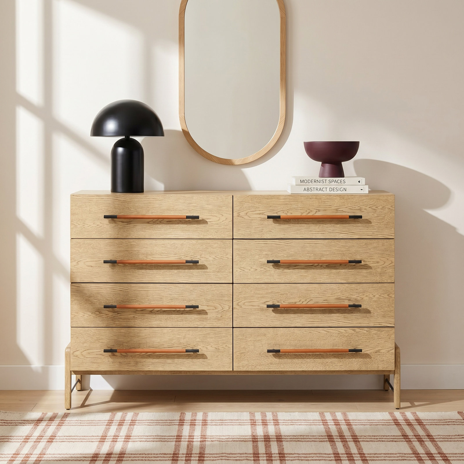 Karsten 8 Drawer Dresser-Yucca Oak Veneer, Yucca Oak
