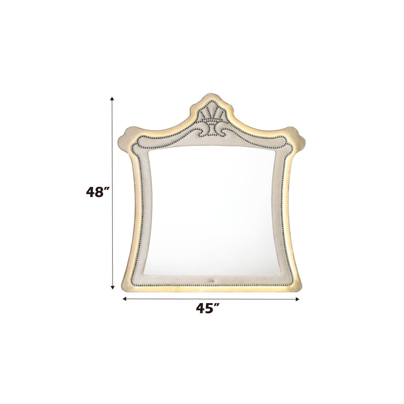 Miroir Lucienne avec DEL en beige
