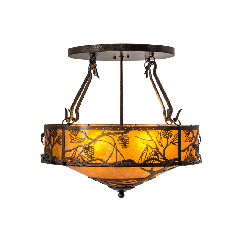 Luminaire suspendu géométrique unique à 4 lumières Whispering Pines