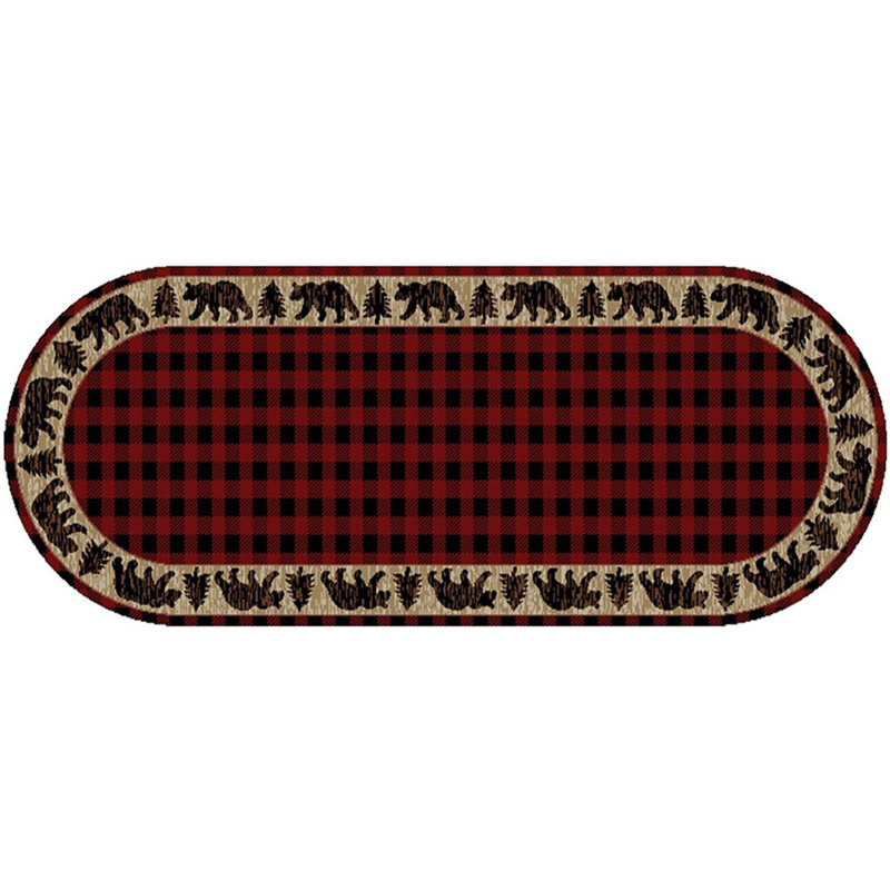Tapis rouge American Destination, Ovale 2 pi 2 po x 5 pi 3 po
