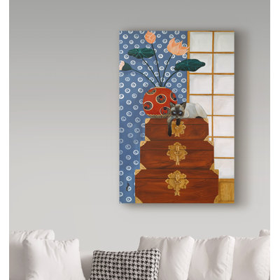 Jondra 'Jasmine on Oriental Wedding Chests' Acrylic Painting Print on Wrapped Canvas