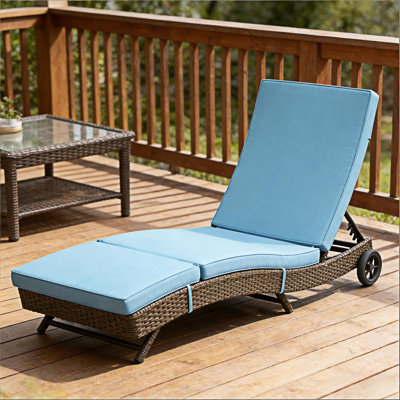 Outdoor Wicker Chaise Lounge Chair
