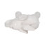 Figurine d'éléphant en céramique blanche moderne neutre 7 po x 8 po x 4 po x 6 po
