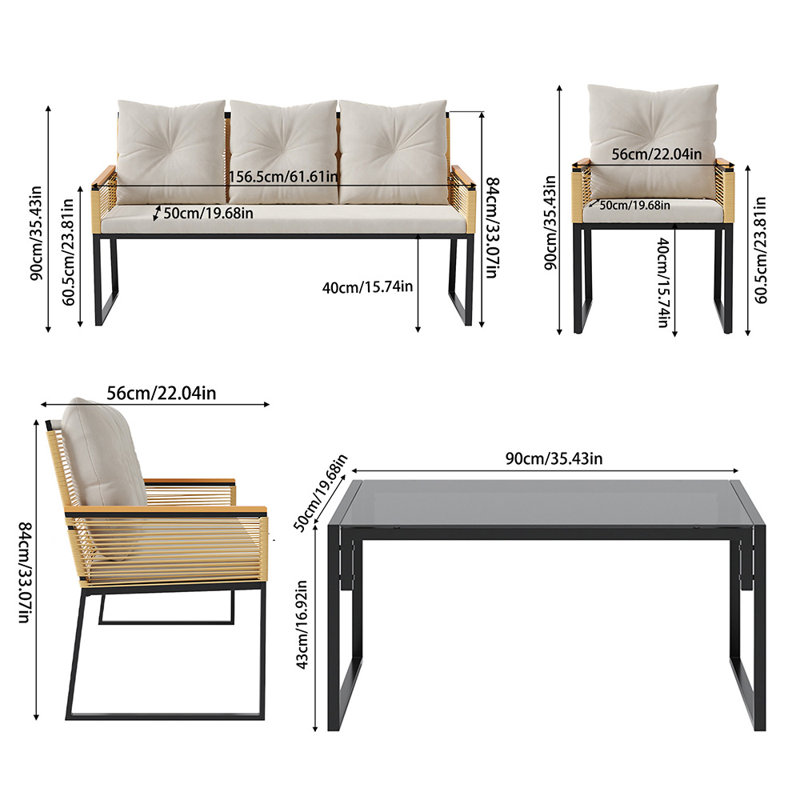 Patio Dining Set Table,