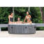 Ensemble de spa gonflable à jets de luxe pour 4 personnes Intex 28439E Greywood