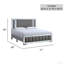 Lit double (matelas non inclus), argent