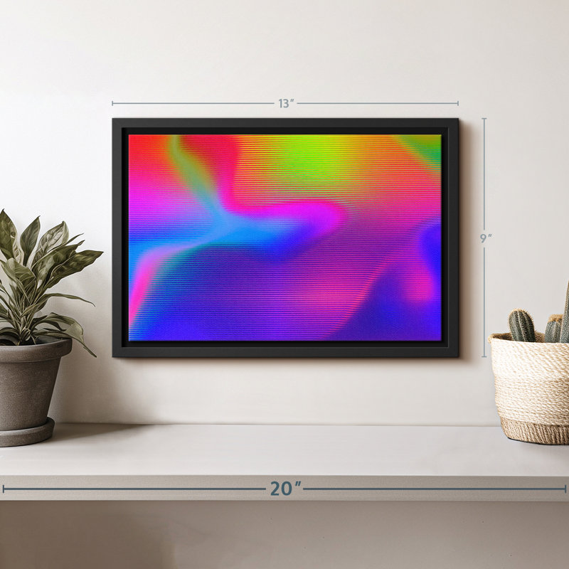 Abstract Rainbow Screen Canvas Print, 9" H x 13" W