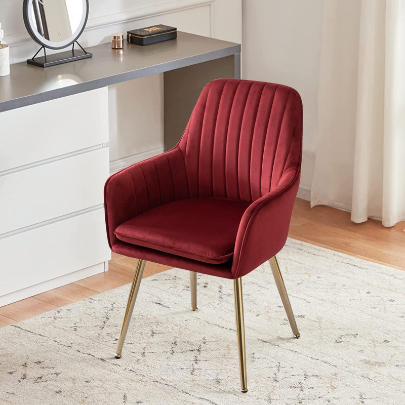 Fauteuil large de 23,23 po Sandown, Velours rouge