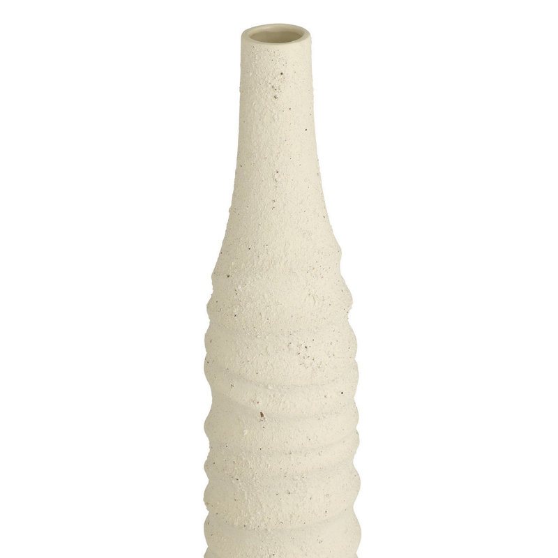 Vase de plancher Aaris, H 24 po x l 5 po x P 5 po, Crème, crème