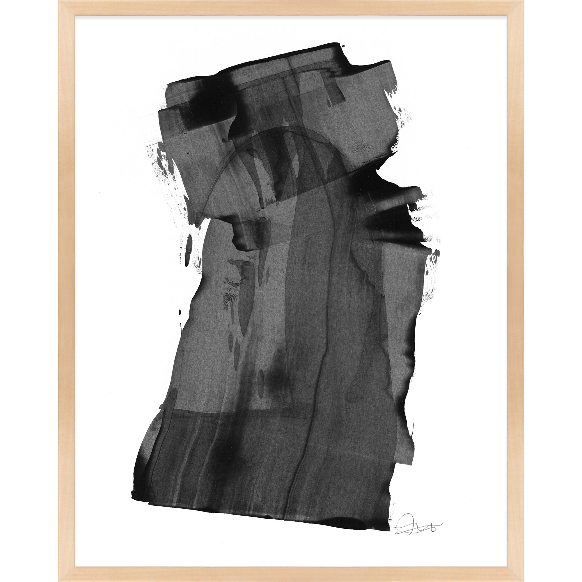 Brushstroke 6 by Jacques Pilon, Maple Wood, 20" H x 16" W x 1.25" D