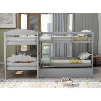 Yarmouth Kids Twin Over Twin Bunk Bed with Trundle