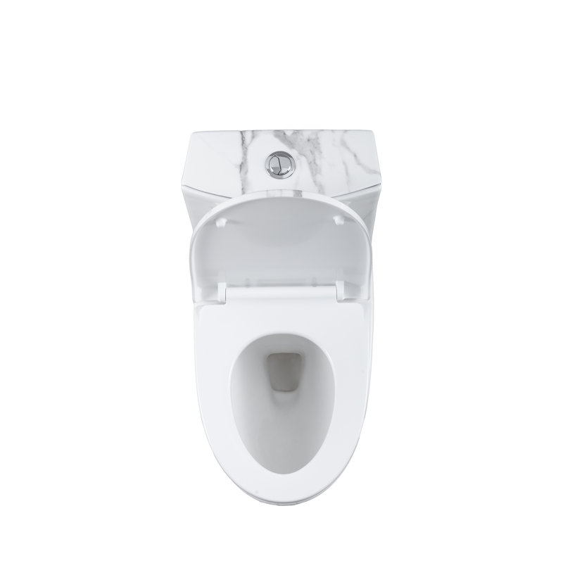 Toilette allongée une pièce au sol Golden Elite Abigail 1,6 GPF (siège inclus)